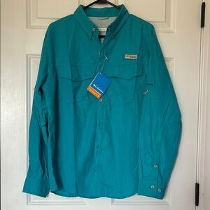 Columbia PFG Men's Teal Button-Up